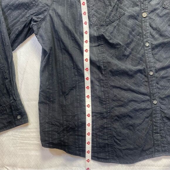 Harley-Davidson Women’s‎ 2W Black Pinstripe Button-Up Shirt – Embroidered Logo - Picture 5 of 10